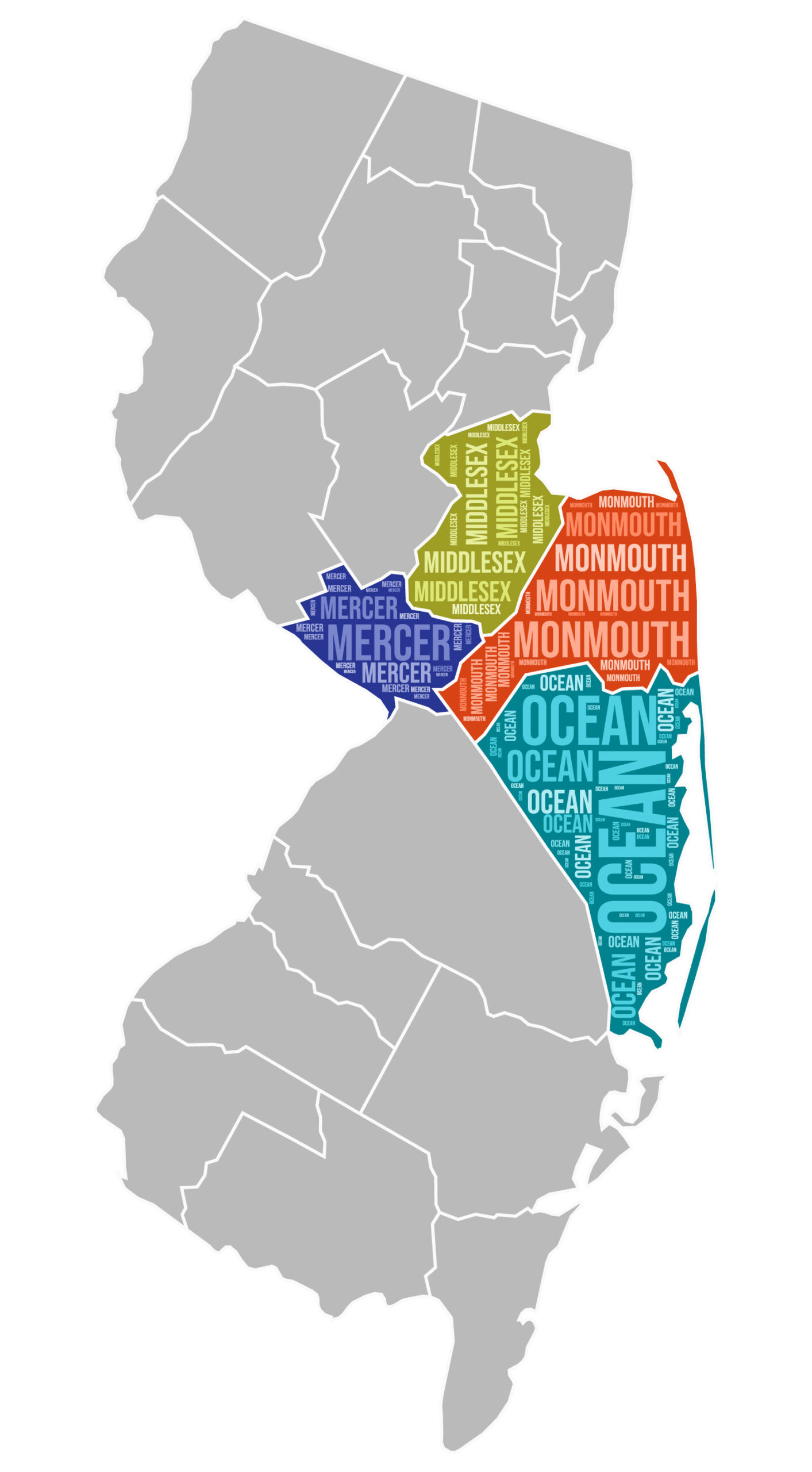 Rasinski Construction Map Counties