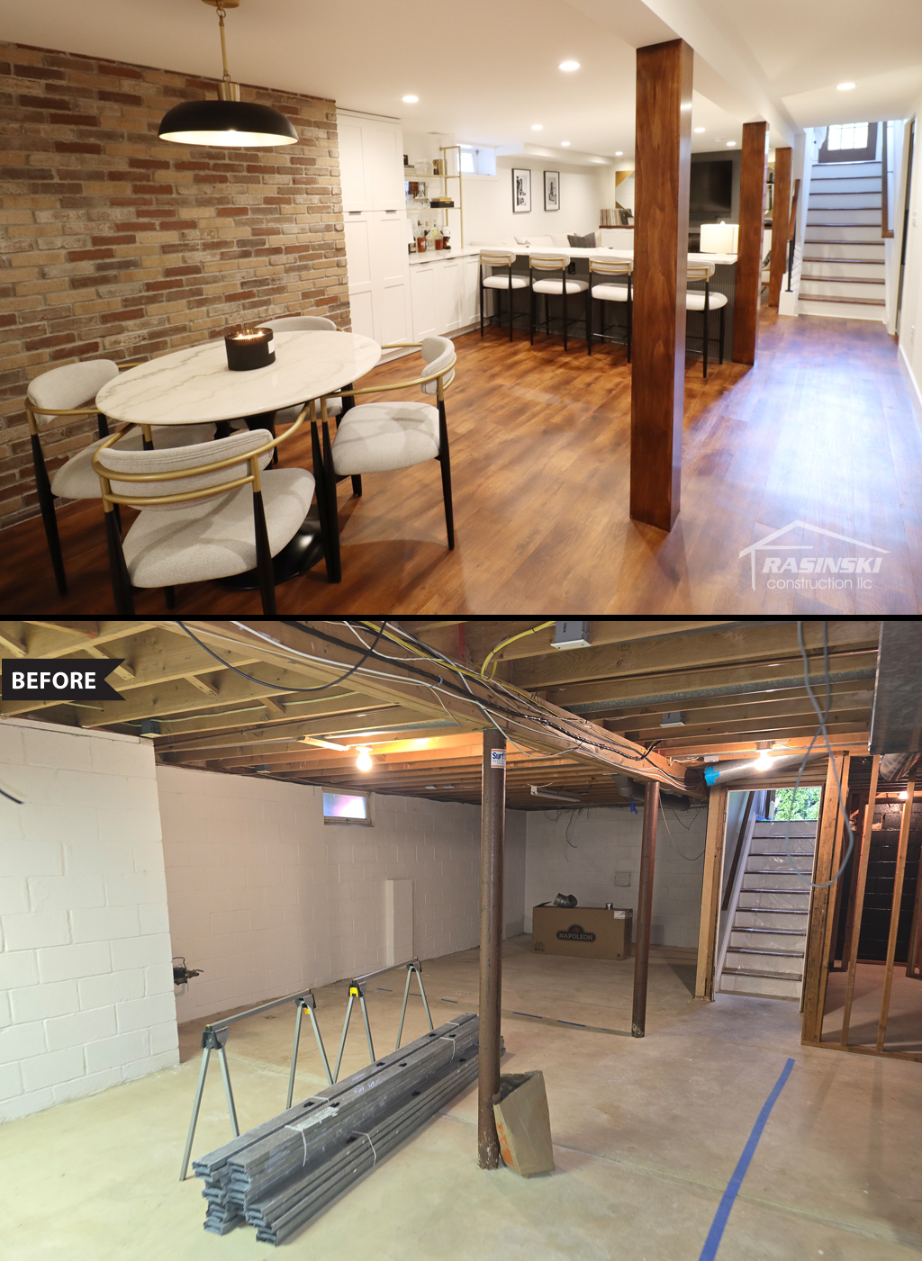 Ocean County NJ basement remodeled by Rasinksi Construction | RasinskiConstructionNJ.com